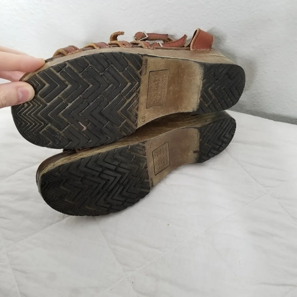 Sanita Aurora Brown‎ Strappy Gladiator Sandals 40